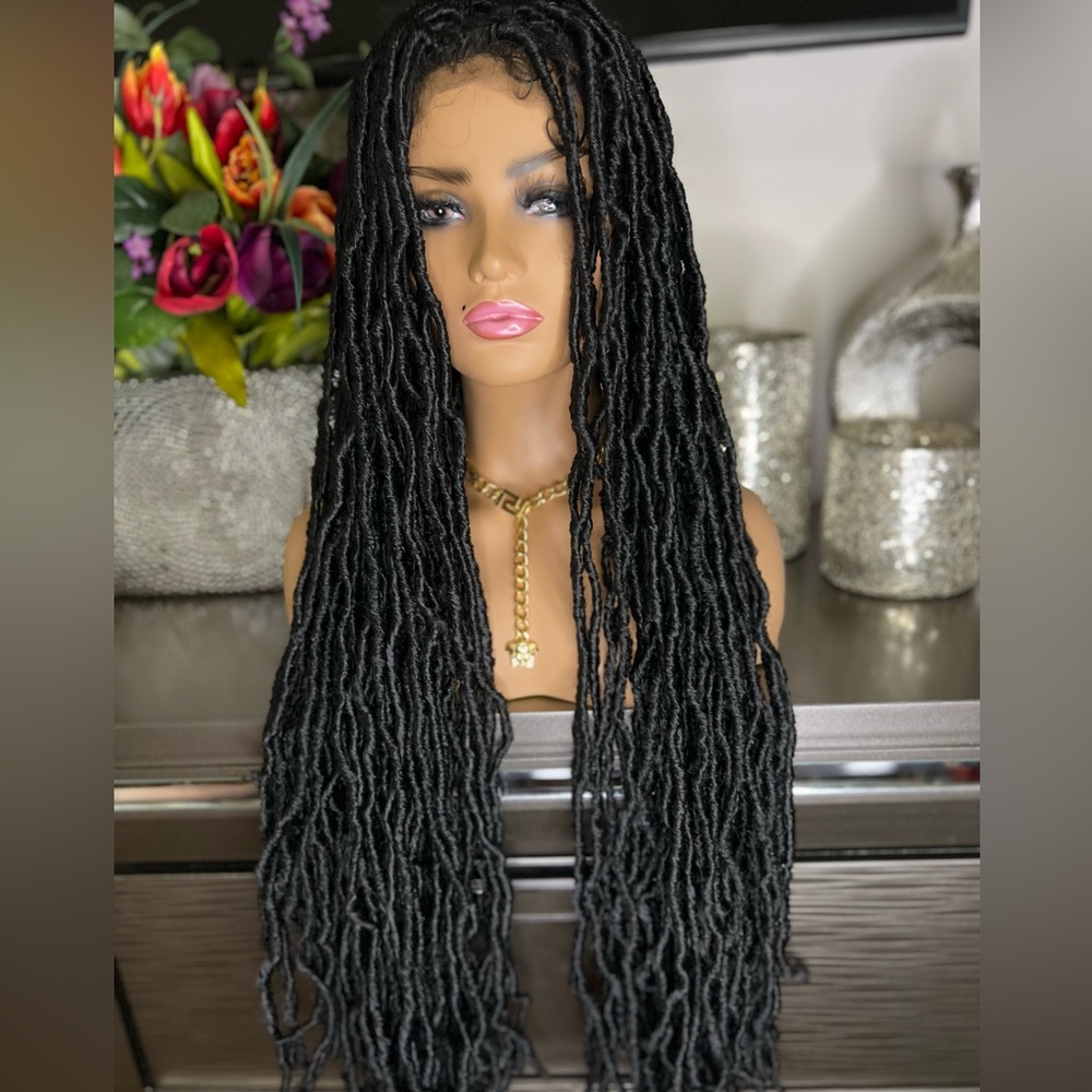 Full Lace Frontal Braided Wig 36 inch